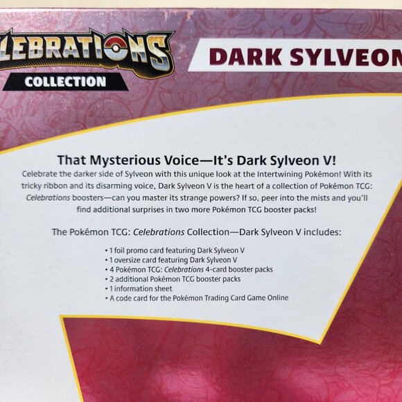 NEW Pokemon Trading Card Games Celebrations Dark Sylveon V Cards TCG booster pac - Picture 7 of 8